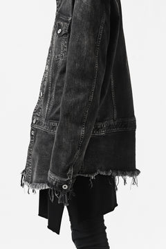 画像をギャラリービューアに読み込む, ISAMU KATAYAMA BACKLASH TRUCKER DENIM JACKET / SPLASH DYED (BLACK)