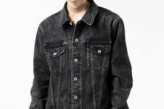画像をギャラリービューアに読み込む, ISAMU KATAYAMA BACKLASH TRUCKER DENIM JACKET / SPLASH DYED (BLACK)