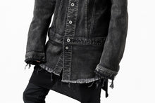 画像をギャラリービューアに読み込む, ISAMU KATAYAMA BACKLASH TRUCKER DENIM JACKET / SPLASH DYED (BLACK)
