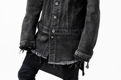 画像をギャラリービューアに読み込む, ISAMU KATAYAMA BACKLASH TRUCKER DENIM JACKET / SPLASH DYED (BLACK)