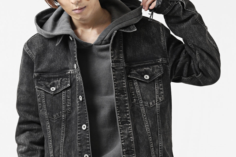 画像をギャラリービューアに読み込む, ISAMU KATAYAMA BACKLASH TRUCKER DENIM JACKET / SPLASH DYED (BLACK)
