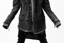 画像をギャラリービューアに読み込む, ISAMU KATAYAMA BACKLASH TRUCKER DENIM JACKET / SPLASH DYED (BLACK)