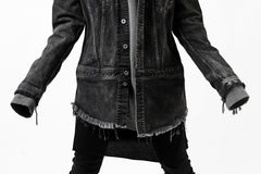 画像をギャラリービューアに読み込む, ISAMU KATAYAMA BACKLASH TRUCKER DENIM JACKET / SPLASH DYED (BLACK)