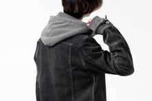 画像をギャラリービューアに読み込む, ISAMU KATAYAMA BACKLASH TRUCKER DENIM JACKET / SPLASH DYED (BLACK)