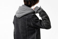 画像をギャラリービューアに読み込む, ISAMU KATAYAMA BACKLASH TRUCKER DENIM JACKET / SPLASH DYED (BLACK)