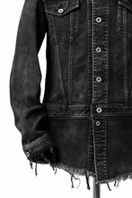 画像をギャラリービューアに読み込む, ISAMU KATAYAMA BACKLASH TRUCKER DENIM JACKET / SPLASH DYED (BLACK)