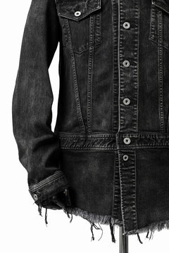 画像をギャラリービューアに読み込む, ISAMU KATAYAMA BACKLASH TRUCKER DENIM JACKET / SPLASH DYED (BLACK)