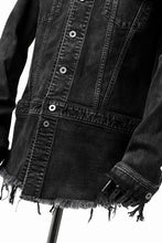 画像をギャラリービューアに読み込む, ISAMU KATAYAMA BACKLASH TRUCKER DENIM JACKET / SPLASH DYED (BLACK)