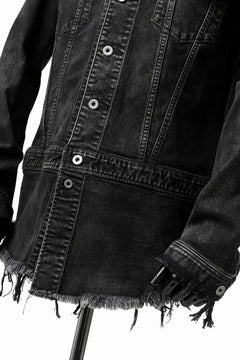 画像をギャラリービューアに読み込む, ISAMU KATAYAMA BACKLASH TRUCKER DENIM JACKET / SPLASH DYED (BLACK)