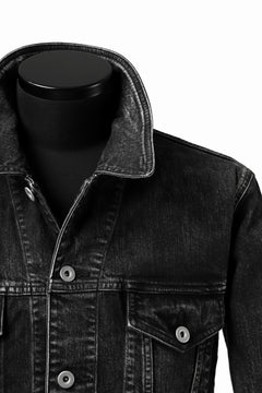 画像をギャラリービューアに読み込む, ISAMU KATAYAMA BACKLASH TRUCKER DENIM JACKET / SPLASH DYED (BLACK)