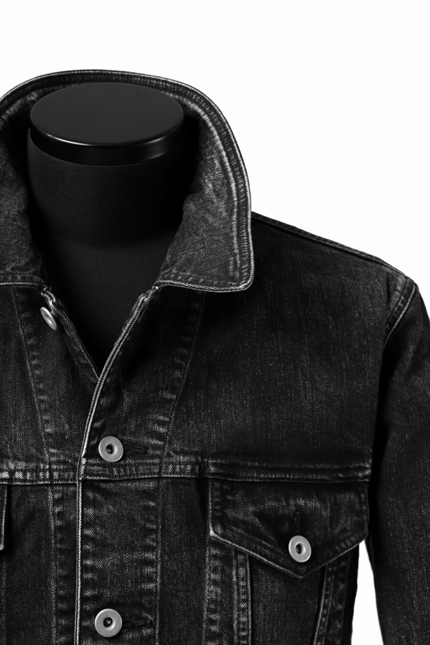 画像をギャラリービューアに読み込む, ISAMU KATAYAMA BACKLASH TRUCKER DENIM JACKET / SPLASH DYED (BLACK)