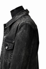 画像をギャラリービューアに読み込む, ISAMU KATAYAMA BACKLASH TRUCKER DENIM JACKET / SPLASH DYED (BLACK)
