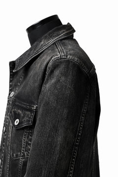 画像をギャラリービューアに読み込む, ISAMU KATAYAMA BACKLASH TRUCKER DENIM JACKET / SPLASH DYED (BLACK)