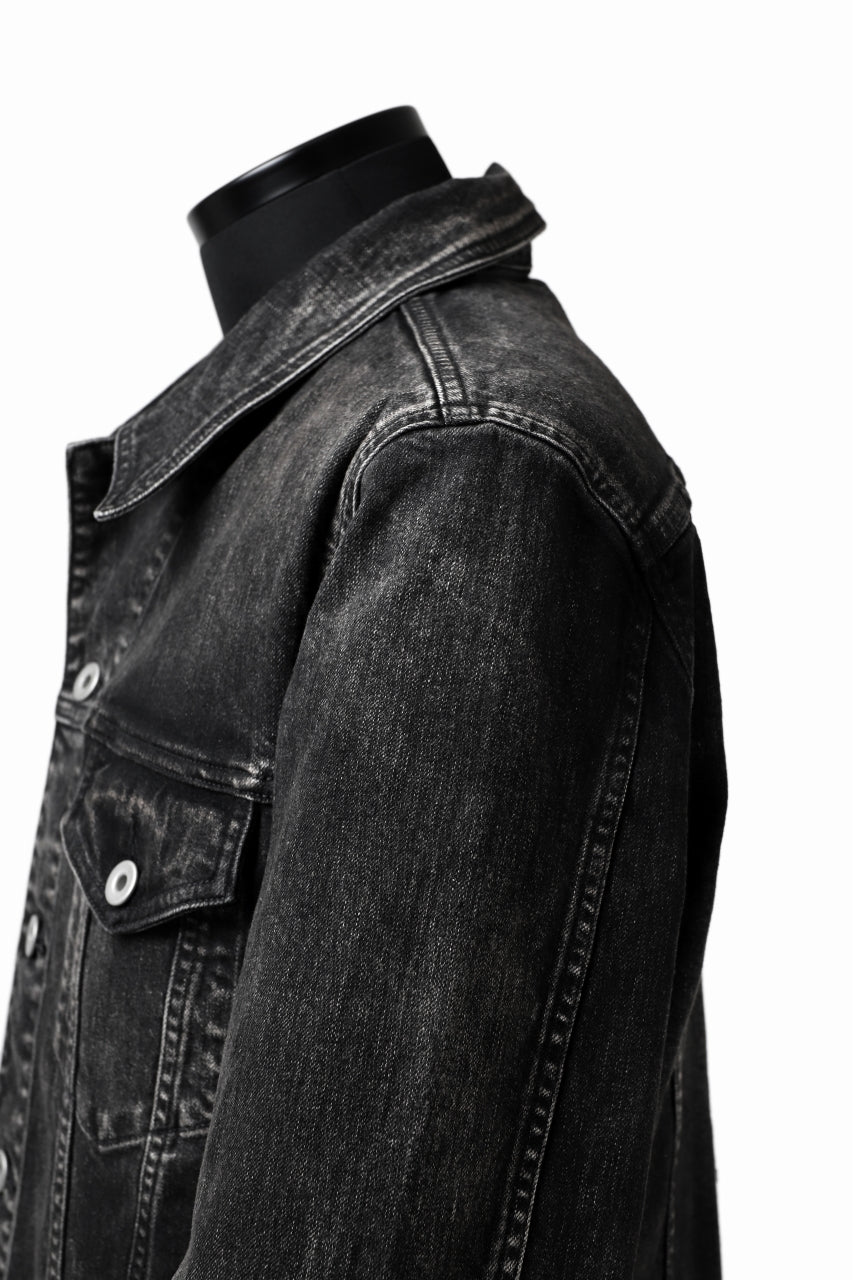 画像をギャラリービューアに読み込む, ISAMU KATAYAMA BACKLASH TRUCKER DENIM JACKET / SPLASH DYED (BLACK)