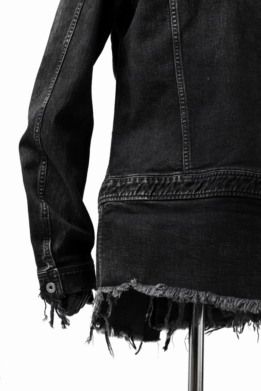 画像をギャラリービューアに読み込む, ISAMU KATAYAMA BACKLASH TRUCKER DENIM JACKET / SPLASH DYED (BLACK)