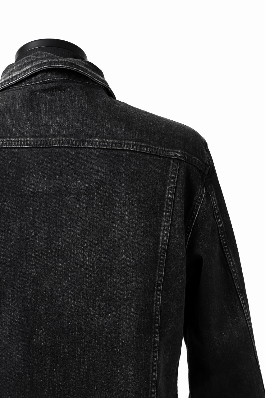 画像をギャラリービューアに読み込む, ISAMU KATAYAMA BACKLASH TRUCKER DENIM JACKET / SPLASH DYED (BLACK)