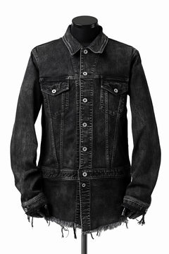 画像をギャラリービューアに読み込む, ISAMU KATAYAMA BACKLASH TRUCKER DENIM JACKET / SPLASH DYED (BLACK)