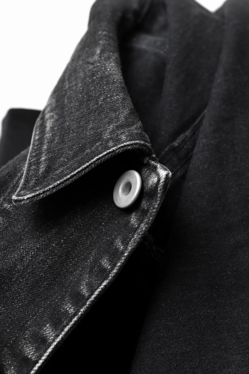 画像をギャラリービューアに読み込む, ISAMU KATAYAMA BACKLASH TRUCKER DENIM JACKET / SPLASH DYED (BLACK)