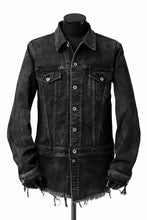 画像をギャラリービューアに読み込む, ISAMU KATAYAMA BACKLASH TRUCKER DENIM JACKET / SPLASH DYED (BLACK)