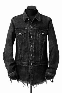 画像をギャラリービューアに読み込む, ISAMU KATAYAMA BACKLASH TRUCKER DENIM JACKET / SPLASH DYED (BLACK)