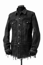 画像をギャラリービューアに読み込む, ISAMU KATAYAMA BACKLASH TRUCKER DENIM JACKET / SPLASH DYED (BLACK)
