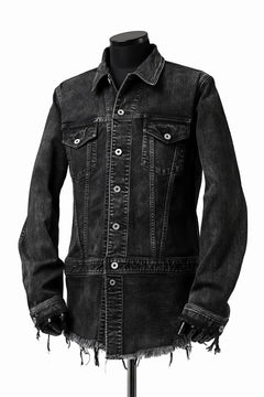 画像をギャラリービューアに読み込む, ISAMU KATAYAMA BACKLASH TRUCKER DENIM JACKET / SPLASH DYED (BLACK)