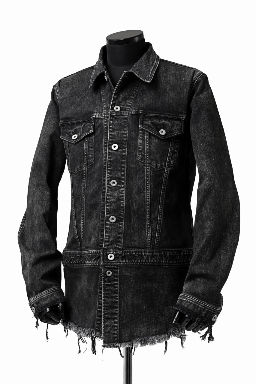 画像をギャラリービューアに読み込む, ISAMU KATAYAMA BACKLASH TRUCKER DENIM JACKET / SPLASH DYED (BLACK)