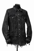 画像をギャラリービューアに読み込む, ISAMU KATAYAMA BACKLASH TRUCKER DENIM JACKET / SPLASH DYED (BLACK)