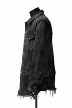 画像をギャラリービューアに読み込む, ISAMU KATAYAMA BACKLASH TRUCKER DENIM JACKET / SPLASH DYED (BLACK)