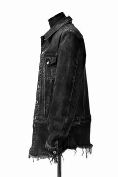 画像をギャラリービューアに読み込む, ISAMU KATAYAMA BACKLASH TRUCKER DENIM JACKET / SPLASH DYED (BLACK)