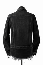 画像をギャラリービューアに読み込む, ISAMU KATAYAMA BACKLASH TRUCKER DENIM JACKET / SPLASH DYED (BLACK)