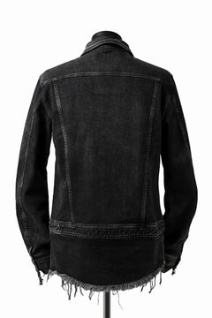 画像をギャラリービューアに読み込む, ISAMU KATAYAMA BACKLASH TRUCKER DENIM JACKET / SPLASH DYED (BLACK)