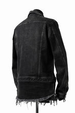 画像をギャラリービューアに読み込む, ISAMU KATAYAMA BACKLASH TRUCKER DENIM JACKET / SPLASH DYED (BLACK)