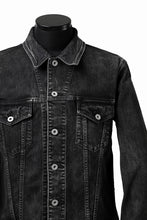 画像をギャラリービューアに読み込む, ISAMU KATAYAMA BACKLASH TRUCKER DENIM JACKET / SPLASH DYED (BLACK)