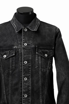 画像をギャラリービューアに読み込む, ISAMU KATAYAMA BACKLASH TRUCKER DENIM JACKET / SPLASH DYED (BLACK)