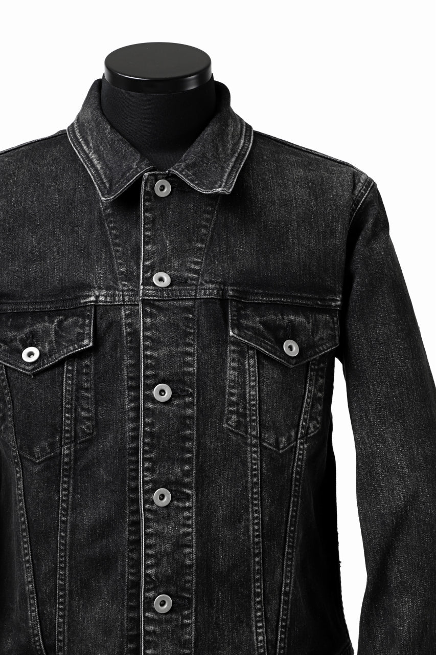 画像をギャラリービューアに読み込む, ISAMU KATAYAMA BACKLASH TRUCKER DENIM JACKET / SPLASH DYED (BLACK)