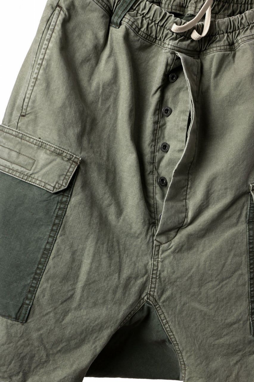 Load image into Gallery viewer, ISAMU KATAYAMA BACKLASH SARROUEL SHORTS / STONE WASHED USA-COTTON (KHAKI)