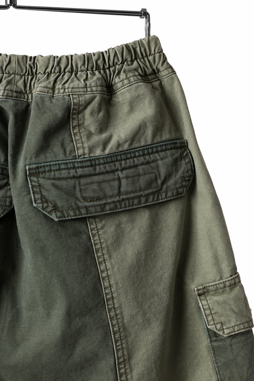 Load image into Gallery viewer, ISAMU KATAYAMA BACKLASH SARROUEL SHORTS / STONE WASHED USA-COTTON (KHAKI)