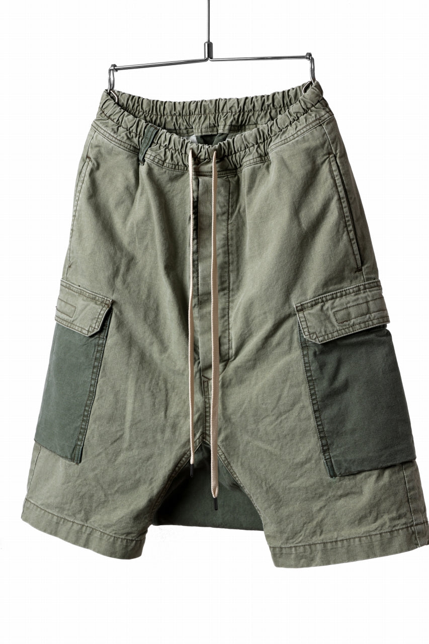 Load image into Gallery viewer, ISAMU KATAYAMA BACKLASH SARROUEL SHORTS / STONE WASHED USA-COTTON (KHAKI)