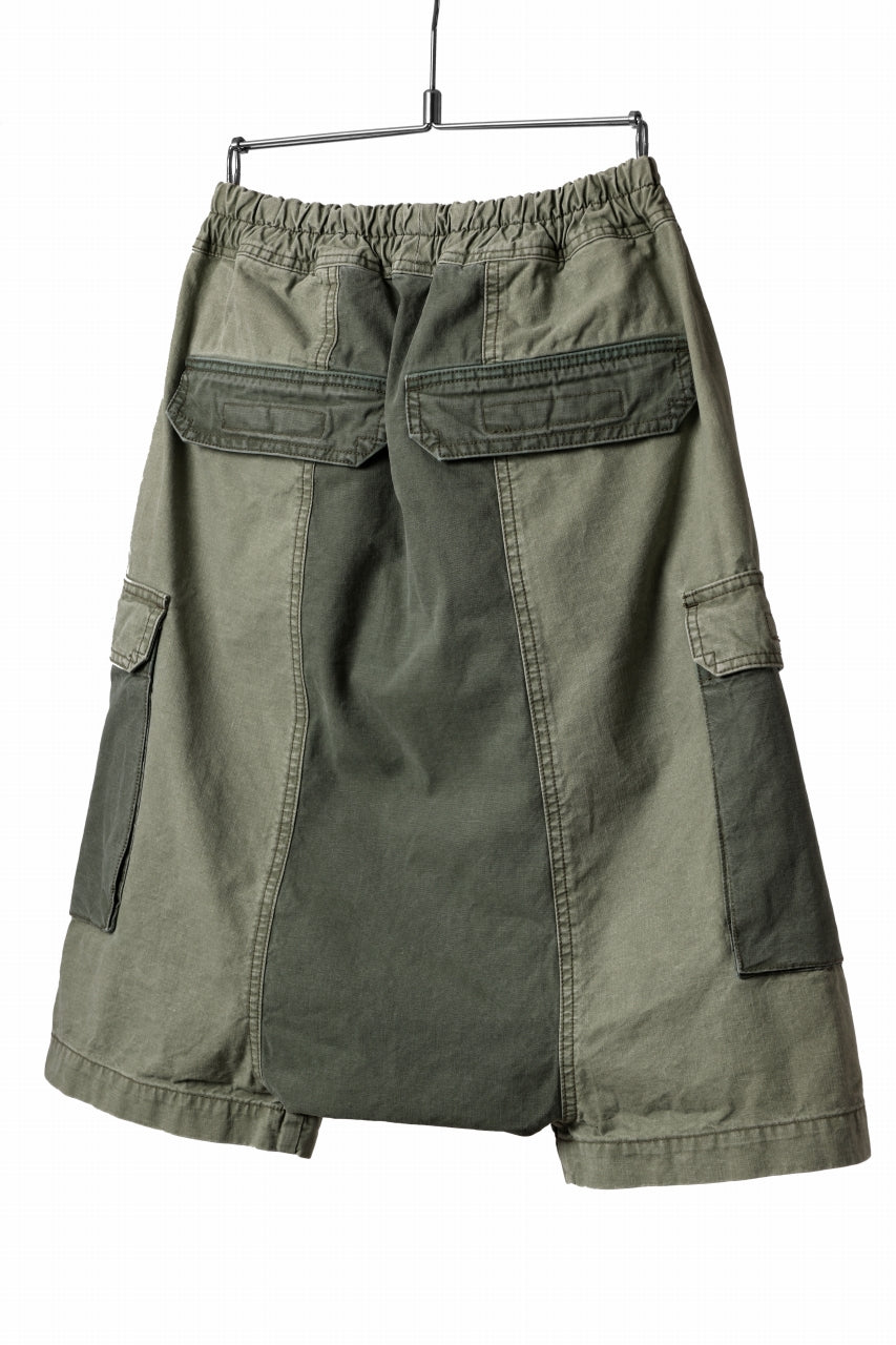 Load image into Gallery viewer, ISAMU KATAYAMA BACKLASH SARROUEL SHORTS / STONE WASHED USA-COTTON (KHAKI)