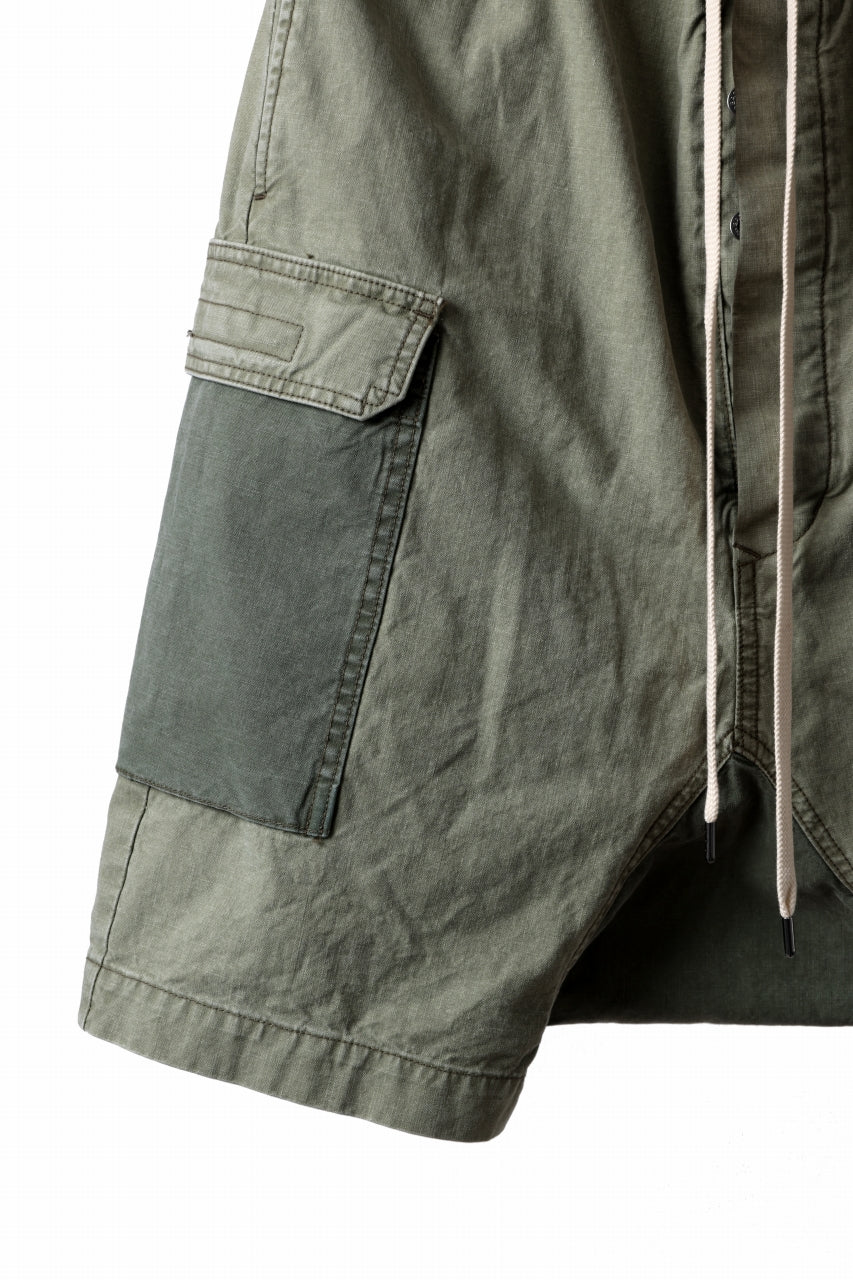 Load image into Gallery viewer, ISAMU KATAYAMA BACKLASH SARROUEL SHORTS / STONE WASHED USA-COTTON (KHAKI)