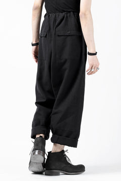 Load image into Gallery viewer, ISAMU KATAYAMA BACKLASH KNOT WAIST WIDE PANTS / COTTON LINEN (BLACK)