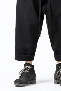 Load image into Gallery viewer, ISAMU KATAYAMA BACKLASH KNOT WAIST WIDE PANTS / COTTON LINEN (BLACK)