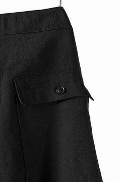 Load image into Gallery viewer, ISAMU KATAYAMA BACKLASH KNOT WAIST WIDE PANTS / COTTON LINEN (BLACK)