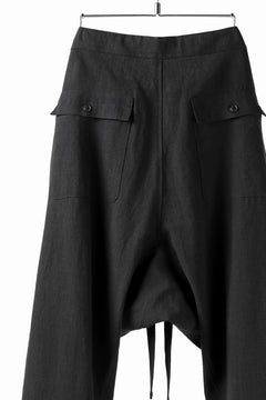 Load image into Gallery viewer, ISAMU KATAYAMA BACKLASH KNOT WAIST WIDE PANTS / COTTON LINEN (BLACK)