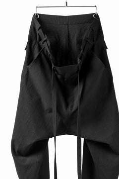 Load image into Gallery viewer, ISAMU KATAYAMA BACKLASH KNOT WAIST WIDE PANTS / COTTON LINEN (BLACK)