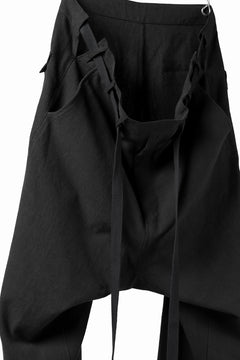 Load image into Gallery viewer, ISAMU KATAYAMA BACKLASH KNOT WAIST WIDE PANTS / COTTON LINEN (BLACK)