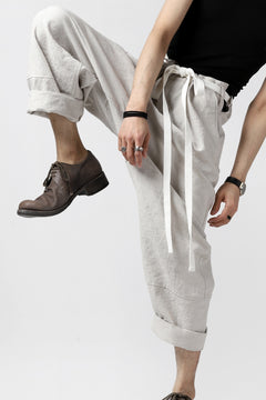 Load image into Gallery viewer, ISAMU KATAYAMA BACKLASH KNOT WAIST WIDE PANTS / COTTON LINEN (WHITE)