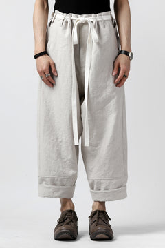 Load image into Gallery viewer, ISAMU KATAYAMA BACKLASH KNOT WAIST WIDE PANTS / COTTON LINEN (WHITE)