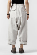 Load image into Gallery viewer, ISAMU KATAYAMA BACKLASH KNOT WAIST WIDE PANTS / COTTON LINEN (WHITE)